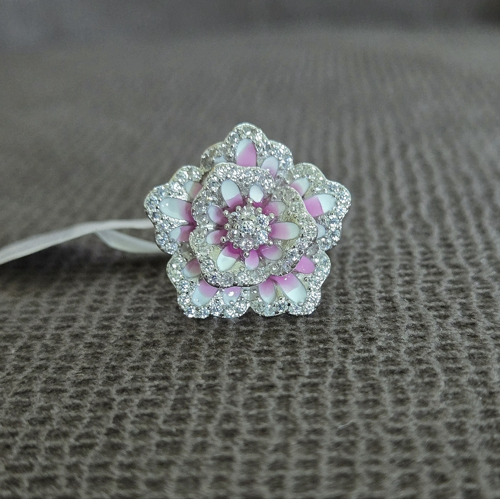 Cote d' Argent Enamel Flower🌸 Ring💍 - NWT - Picture 2 of 16